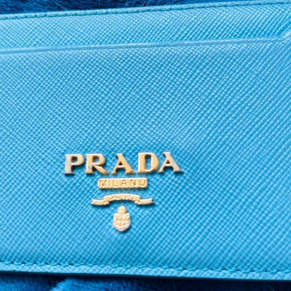 Prada Blue Card Holder